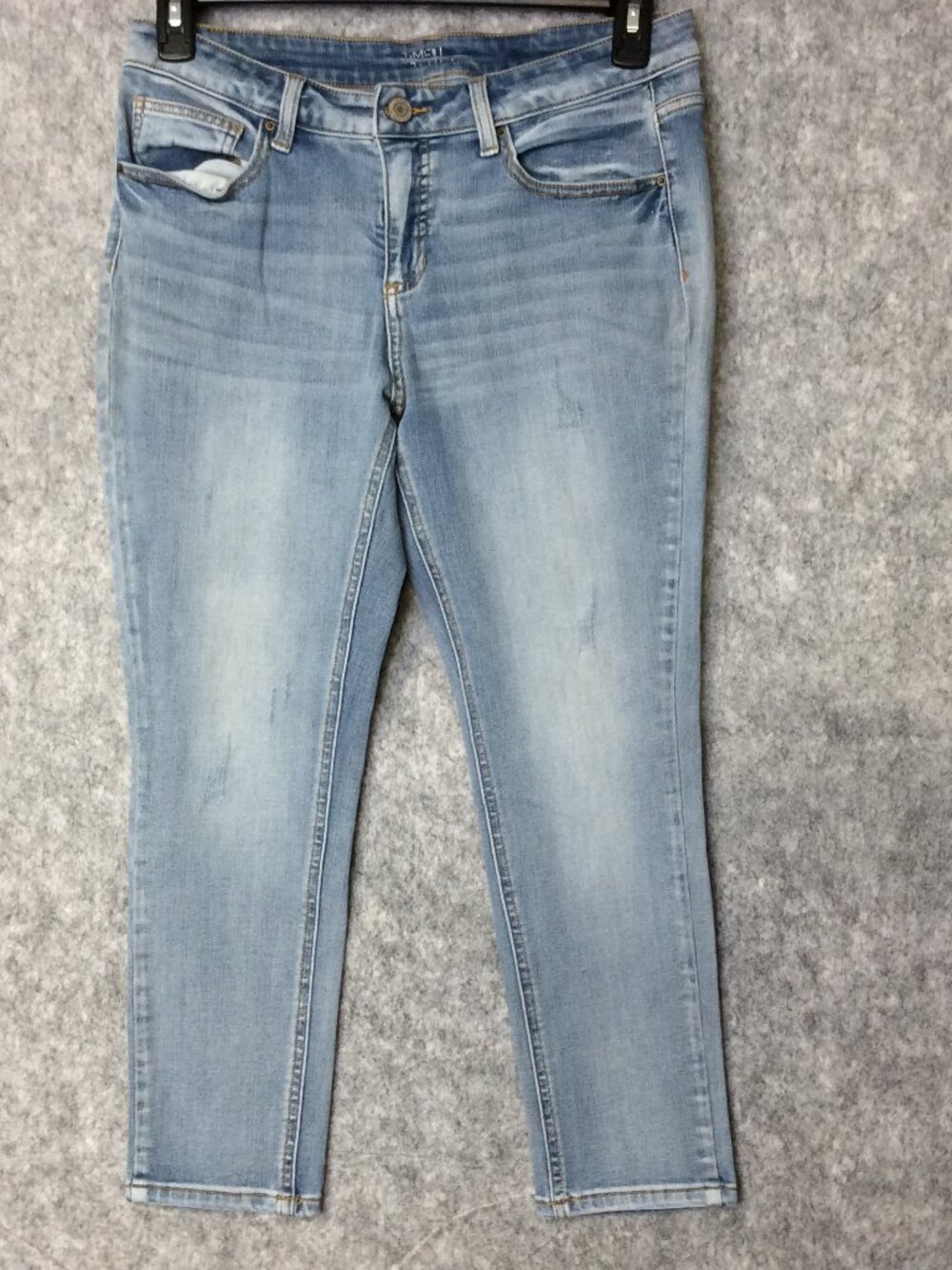Time And Tru High Rise Skinny  Capri Jeans Light Wash Womans 16P